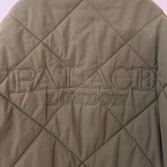 PALACE LONDON D Quilt Bomber Jacket Khaki Large - Picture 6 of 8